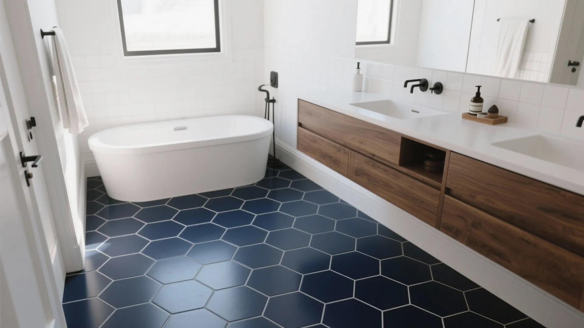 1. Classic Navy Hexagons