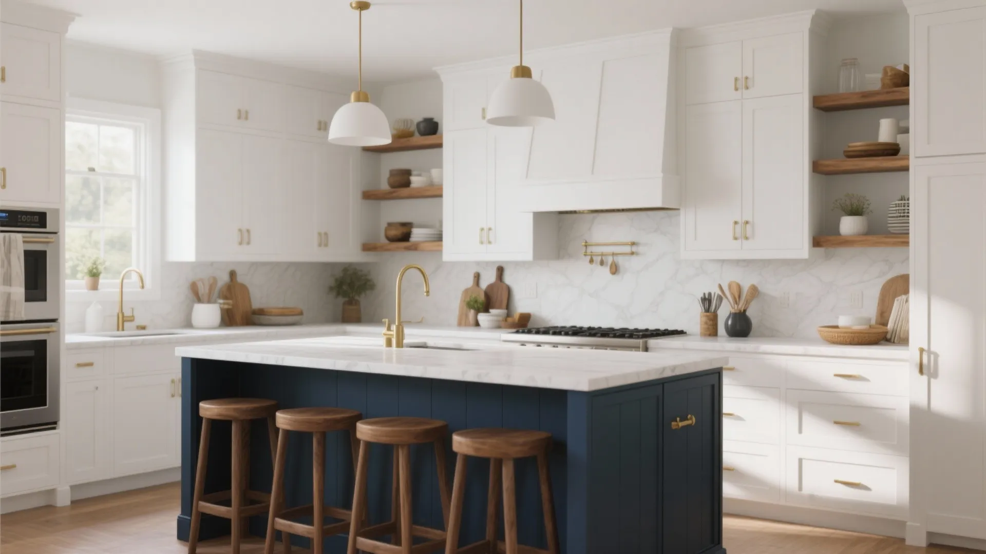 1. Classic Contrast — Crisp White, Deep Navy