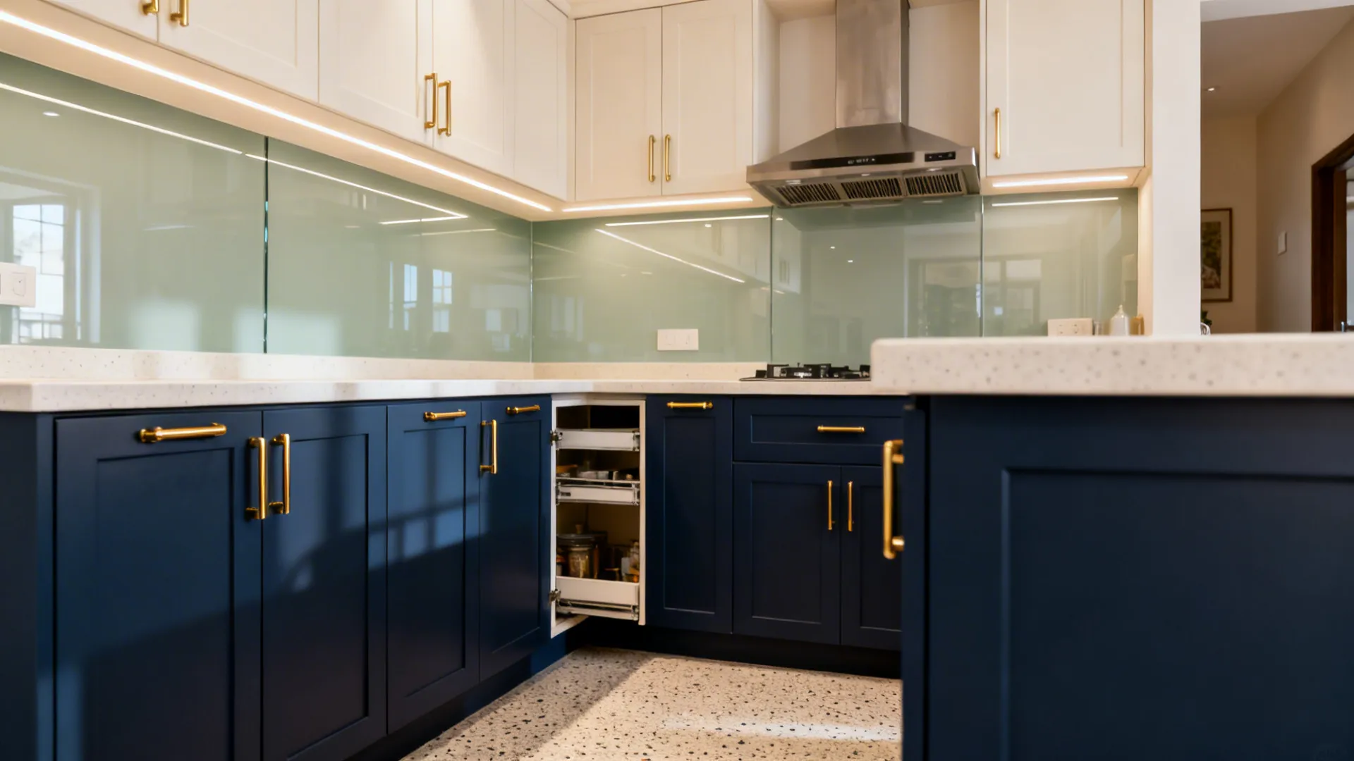 5 Navy Kitchen Cabinet Designs for Small Indian Homes