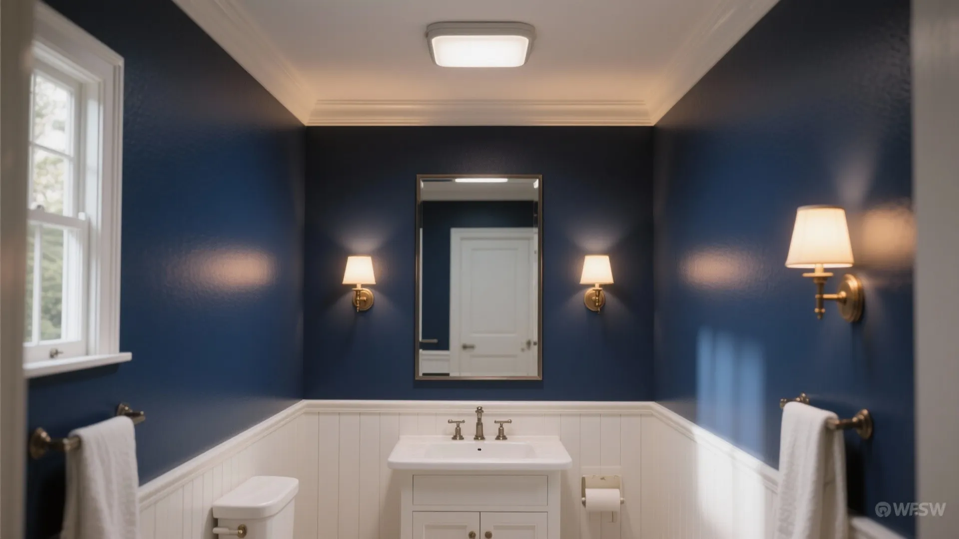 Idea 1: Paint it navy, then layer light like a pro