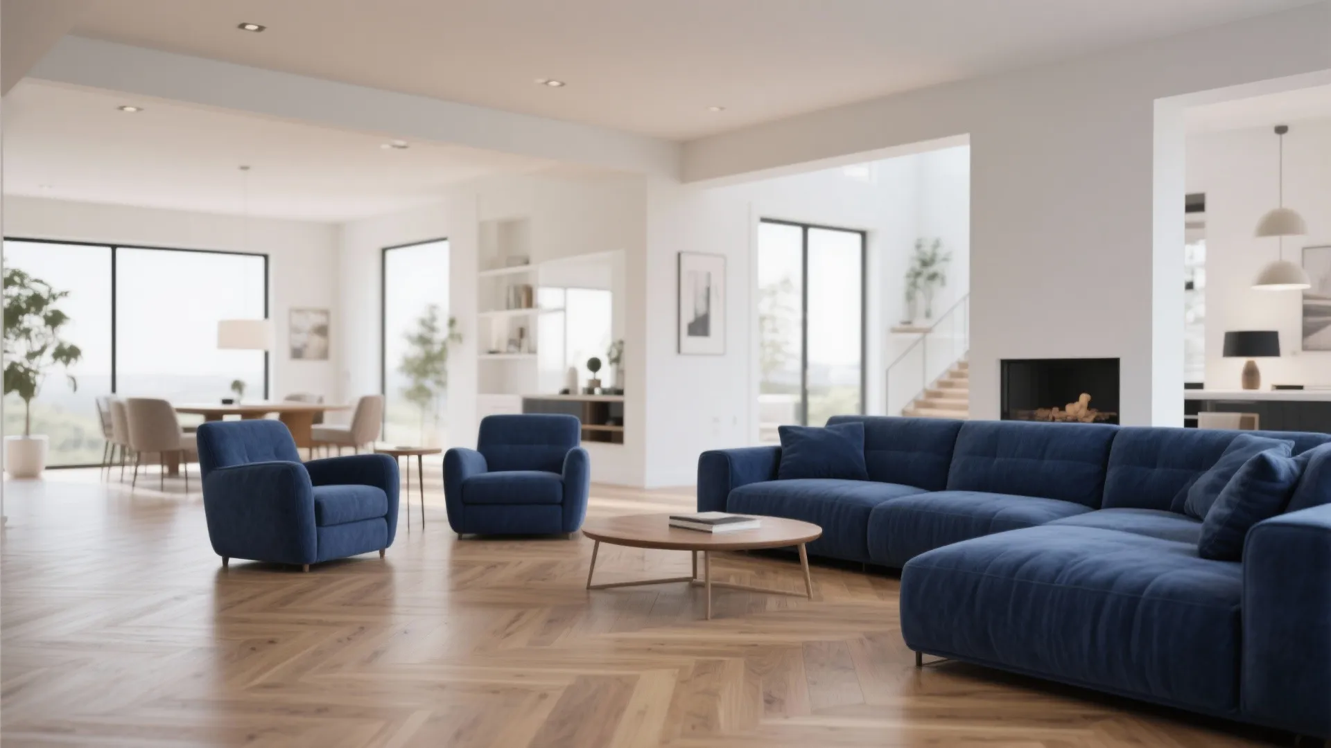 7. L-Shaped Layout for Open Plan