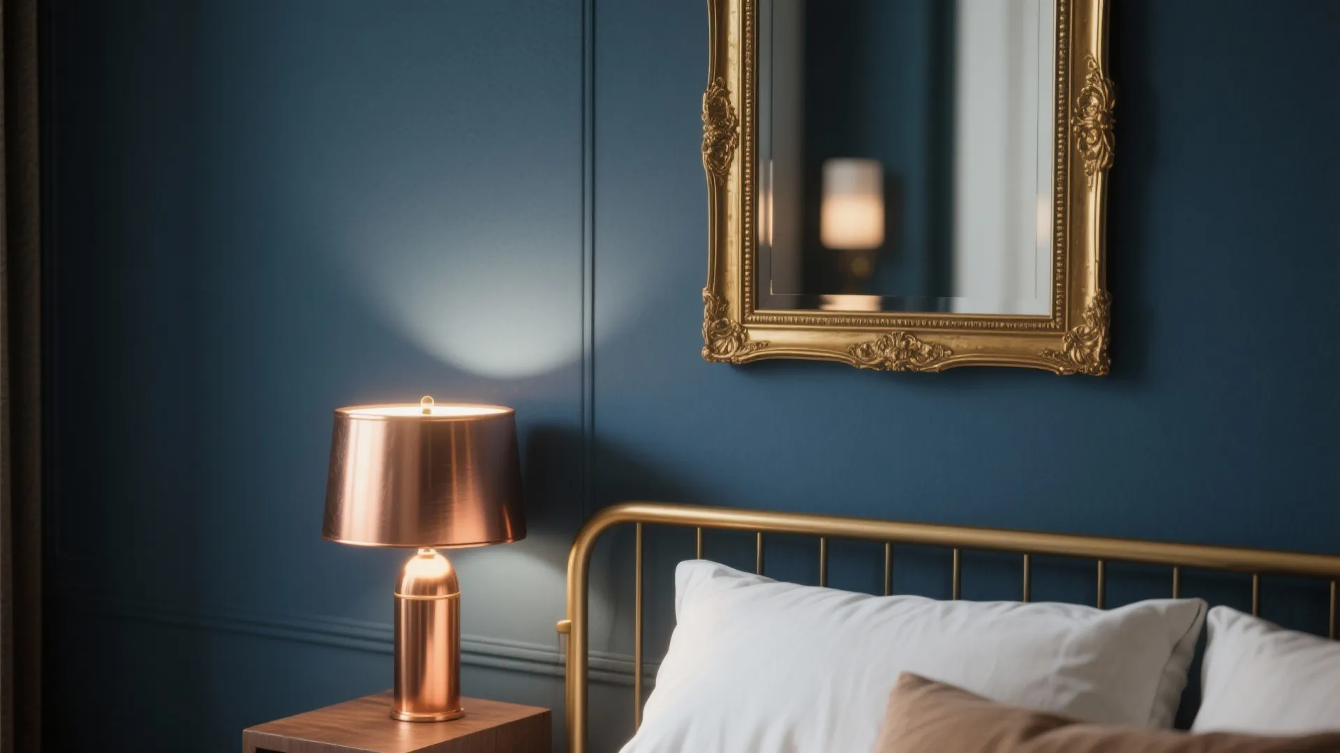 5. Navy + Metallic Accents