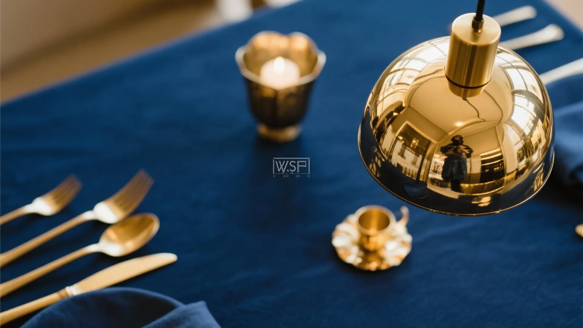 4. Navy with Metallic Accents