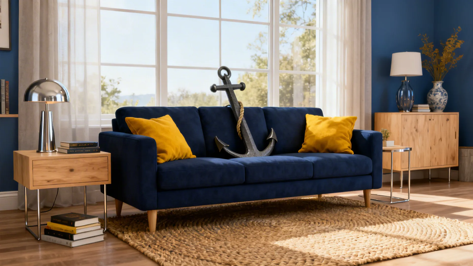 5 Blue and Yellow Living Room Ideas