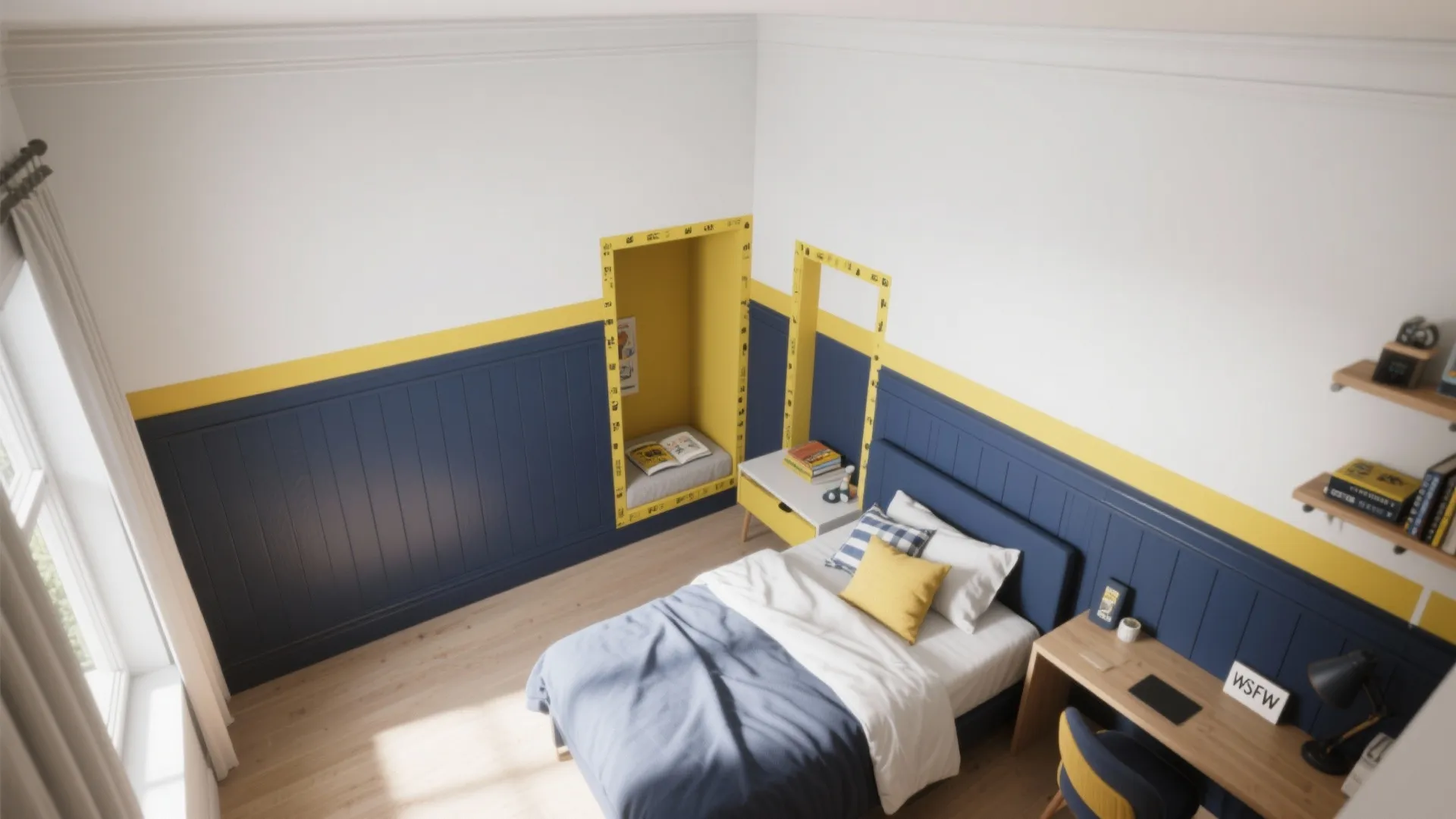 Navy + Mustard Color Blocking