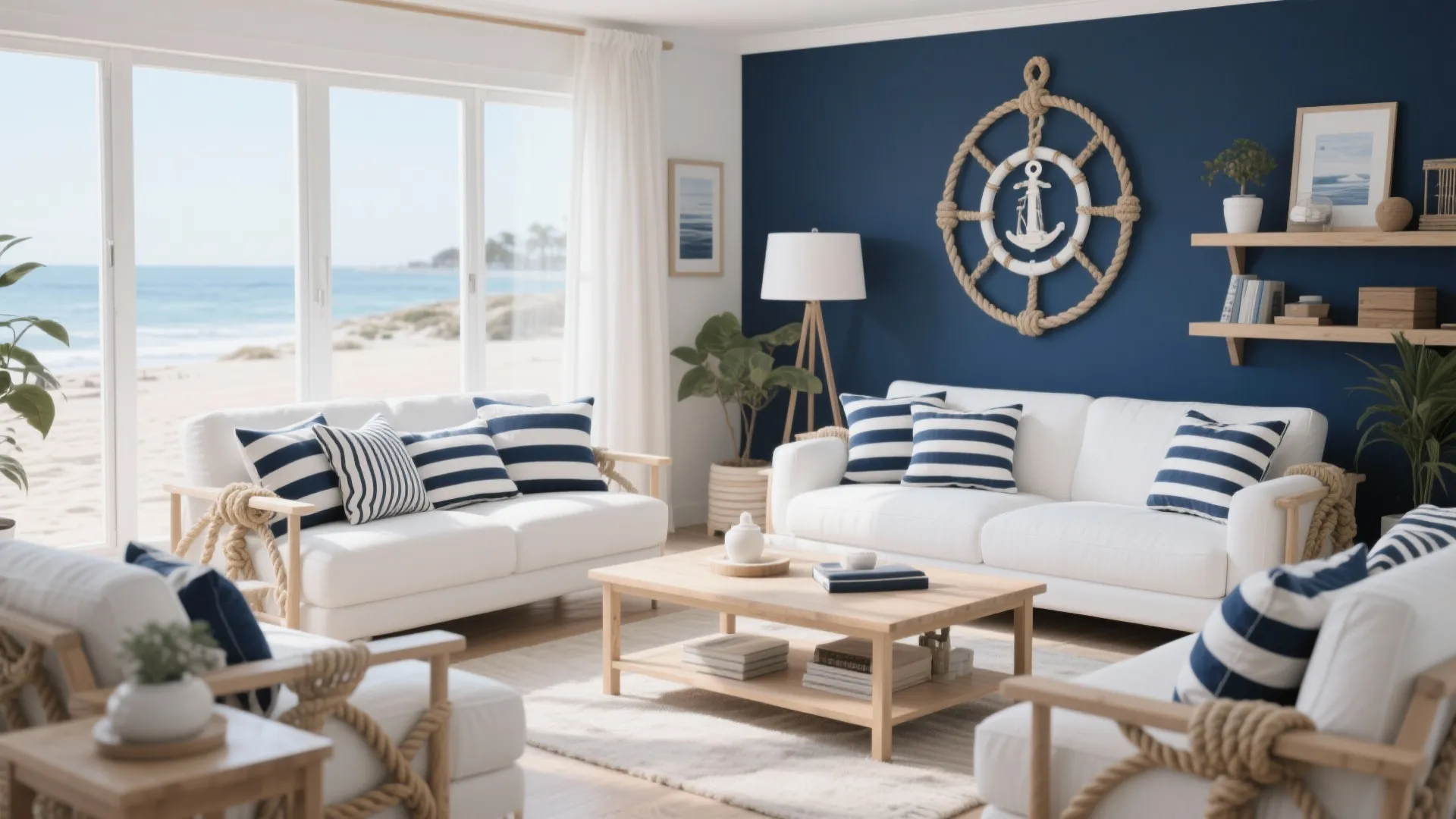 5. Navy & White Nautical Theme