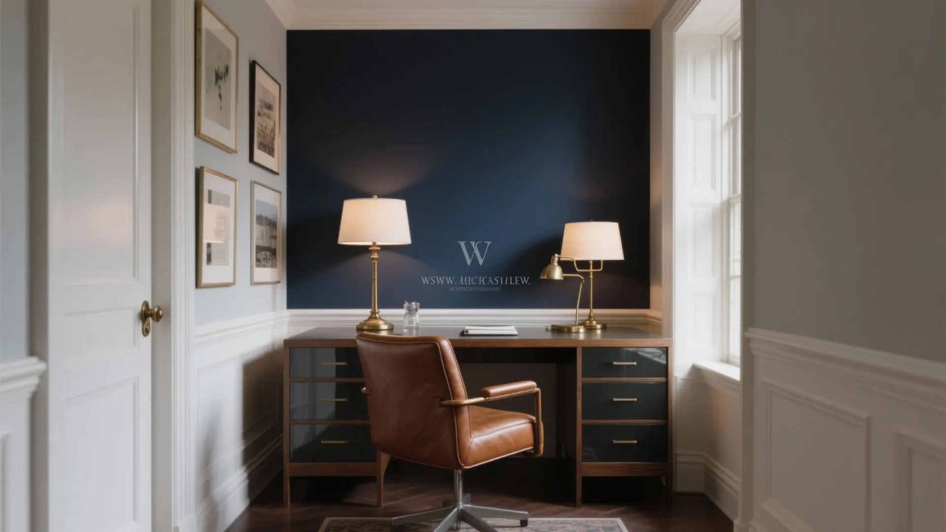 Navy and Off-White Scholarly Mix