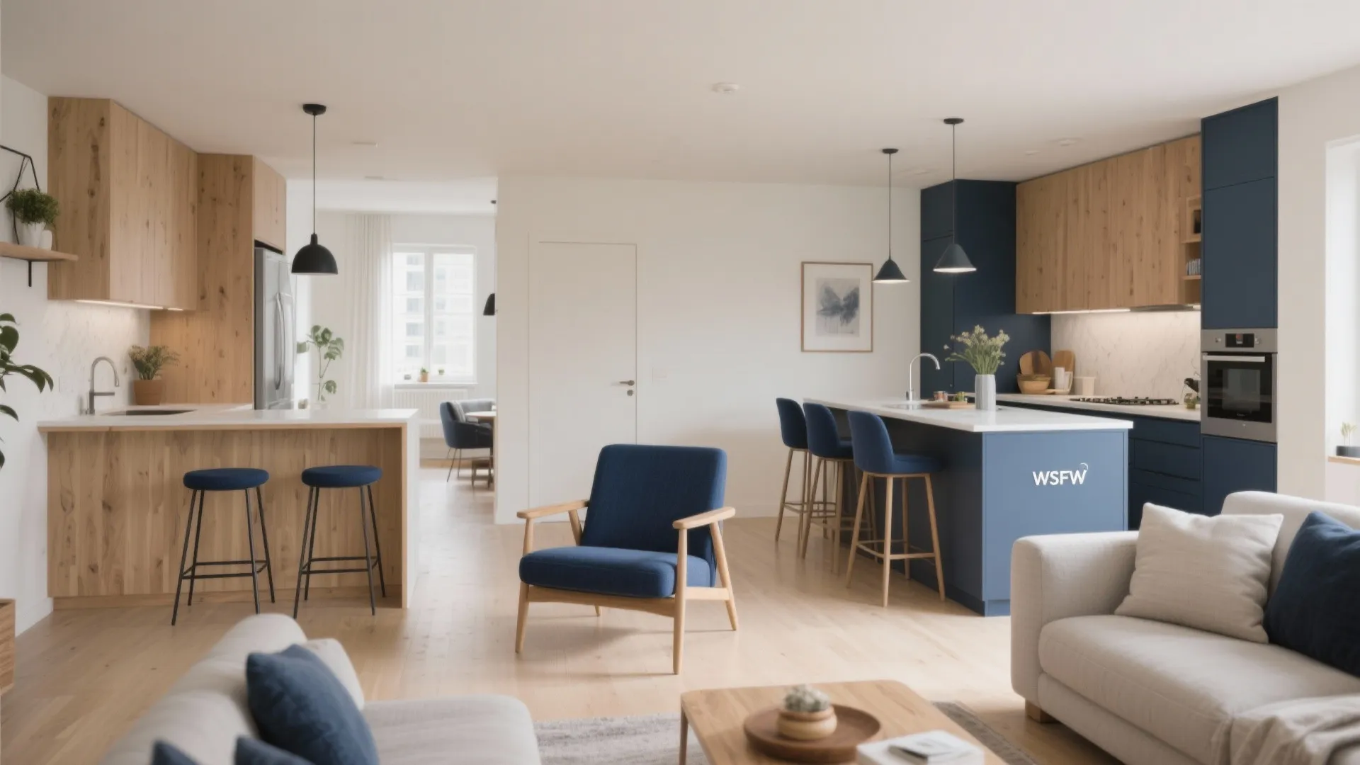 5. Navy Kitchen-Adjacent Pieces