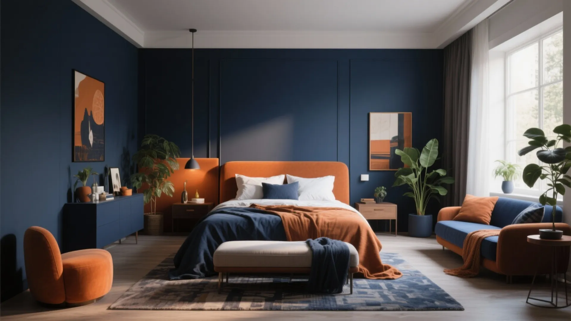 Navy and Orange Bedroom Ideas: Stylish Combinations for a Vibrant Space