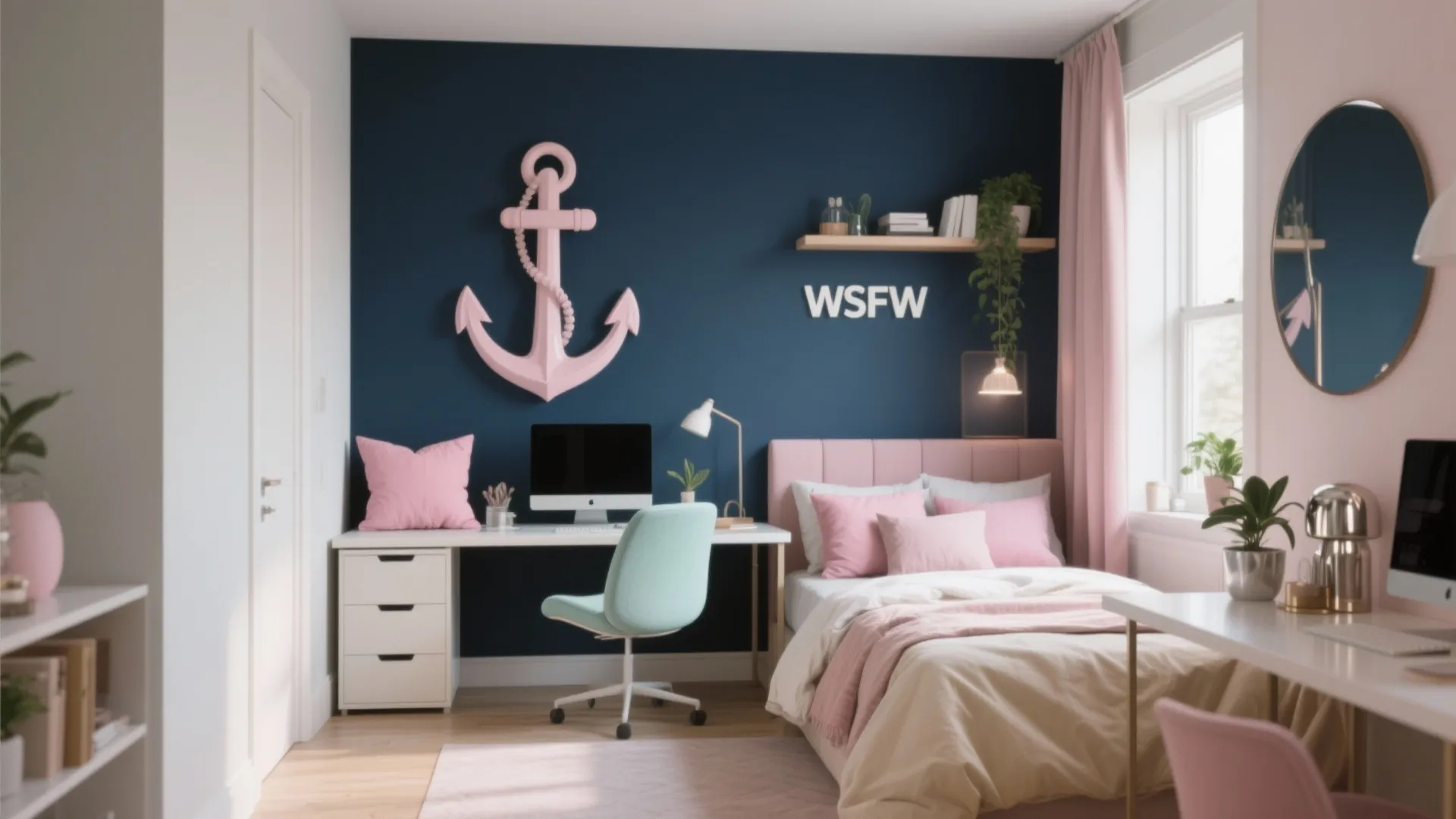 3. Navy with Pastels for a Modern Twist