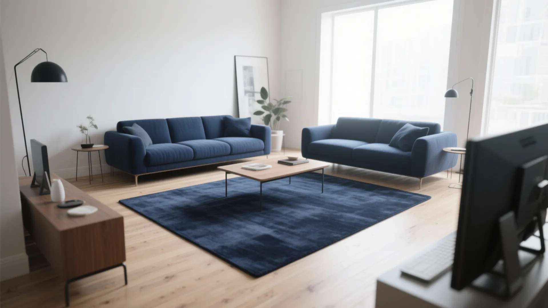 8. Color Blocking with Rugs