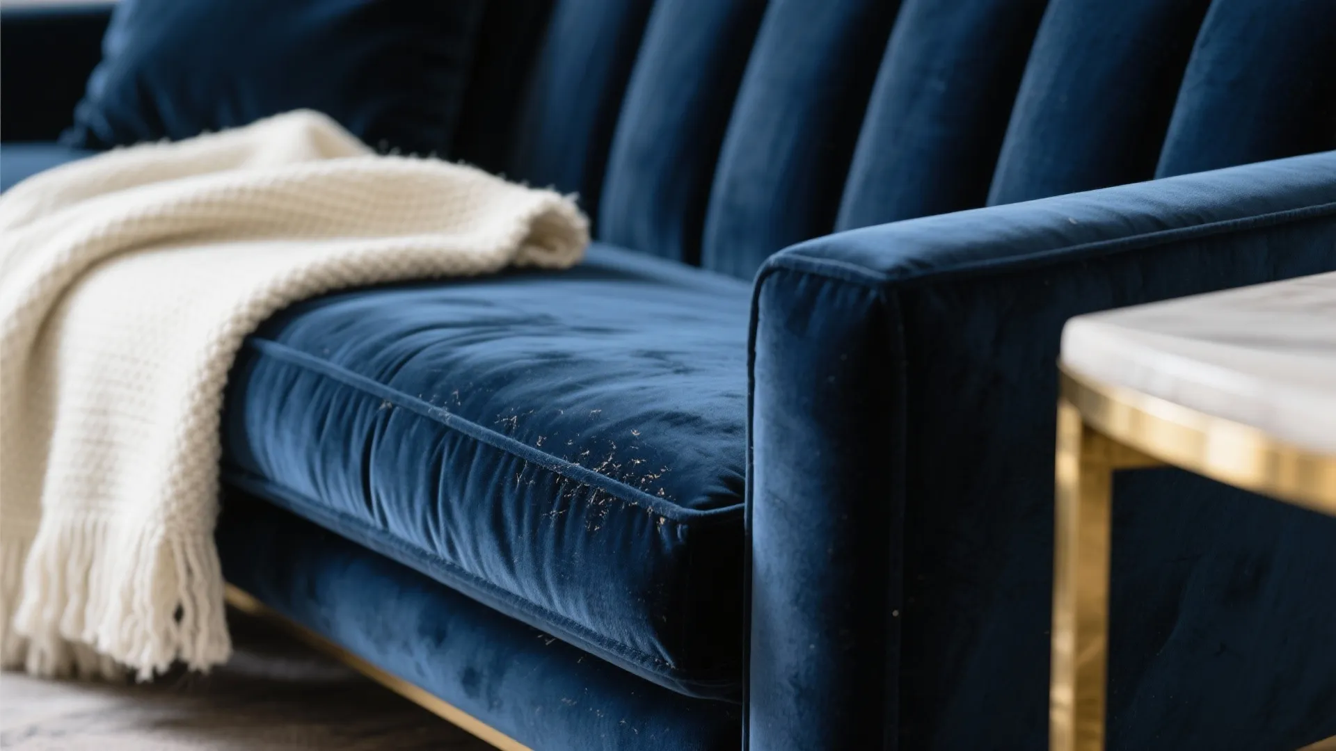 1. Navy Sofa as the Anchor