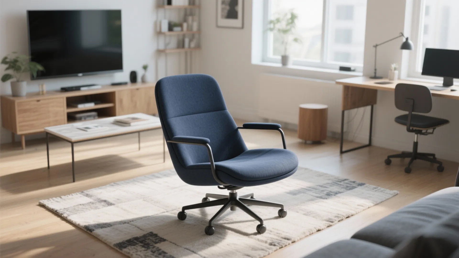 4. Compact Swivel Chair for Multifunction Living Rooms
