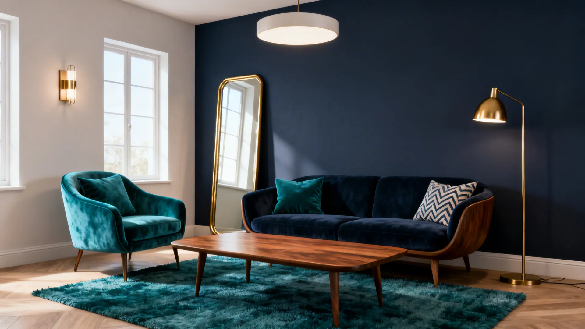 Navy Blue & Teal Living Room Ideas — 5 Inspo