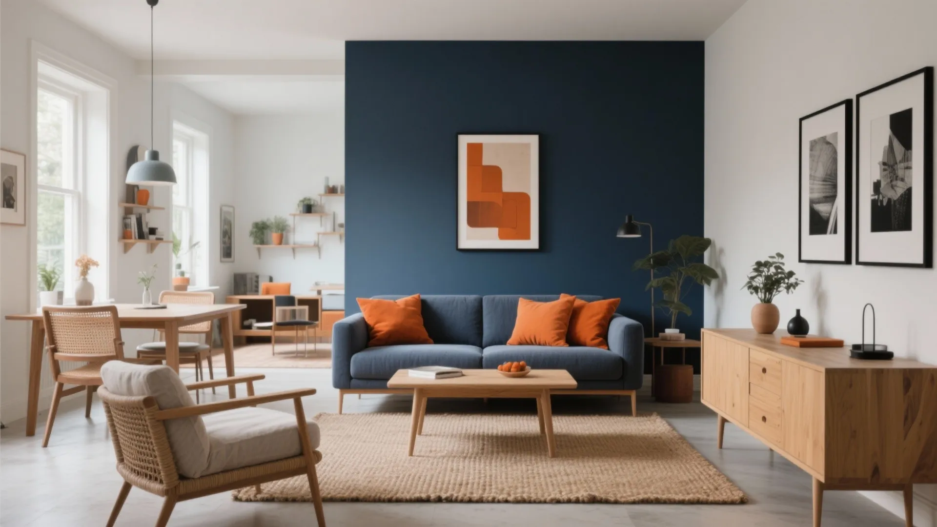 Complementary Pop: Blue with Burnt Orange