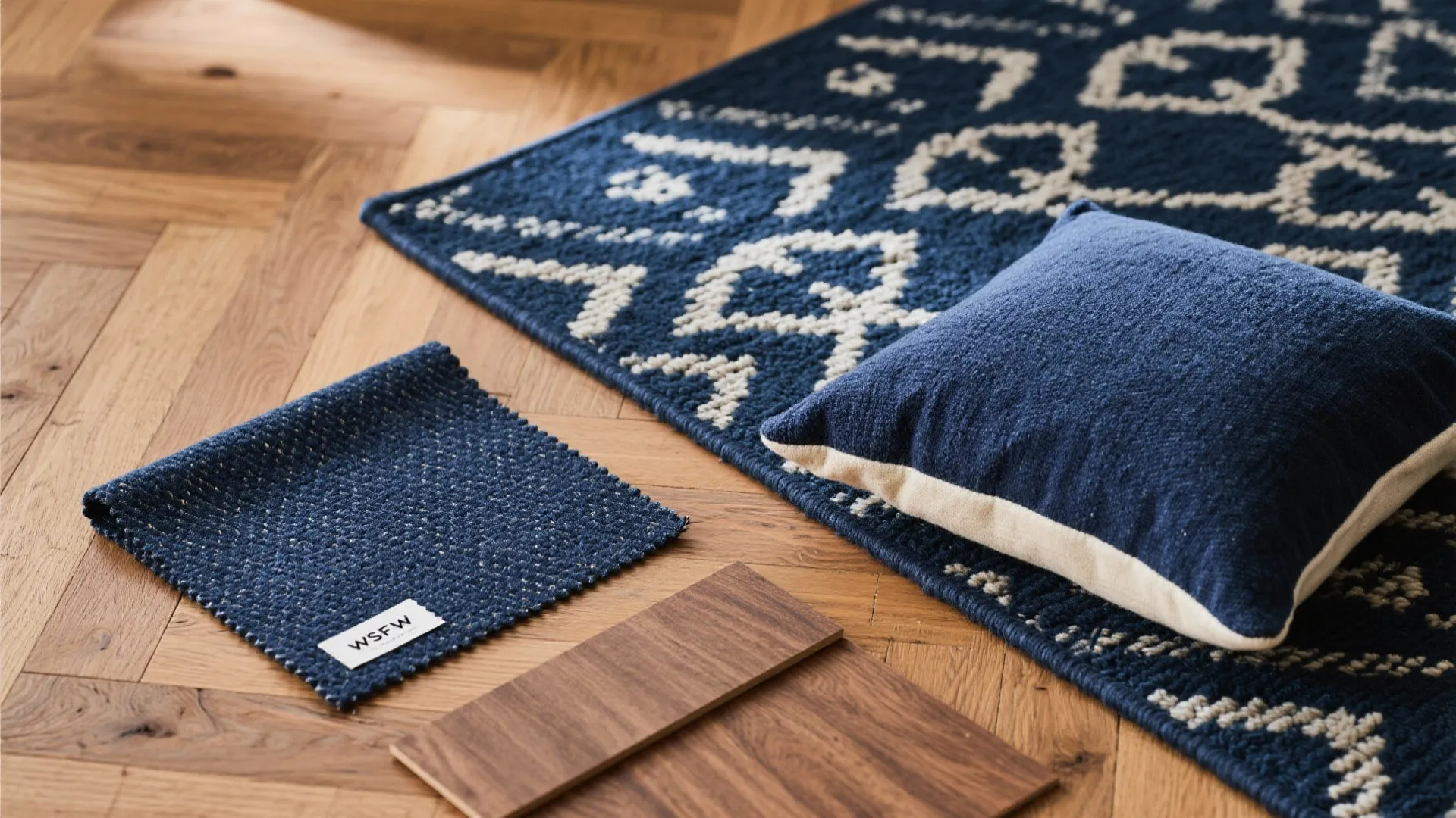 4. Navy Rugs and Textiles