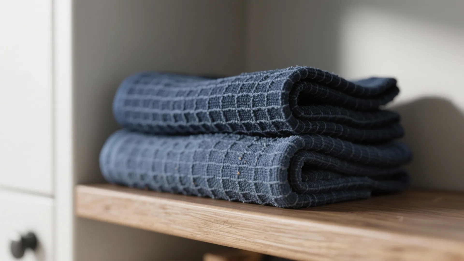 1. Monochrome Calm with Textured Towels