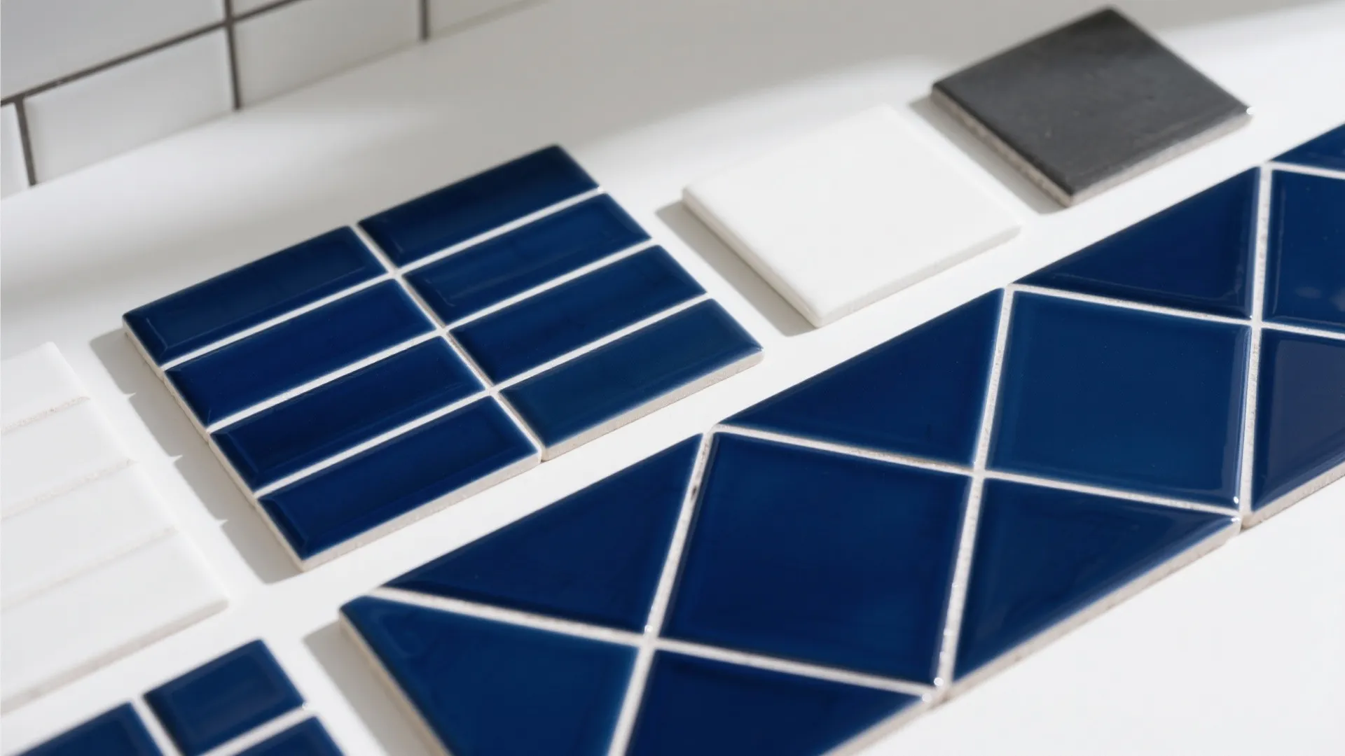 Idea 2: Put navy tile where water meets design