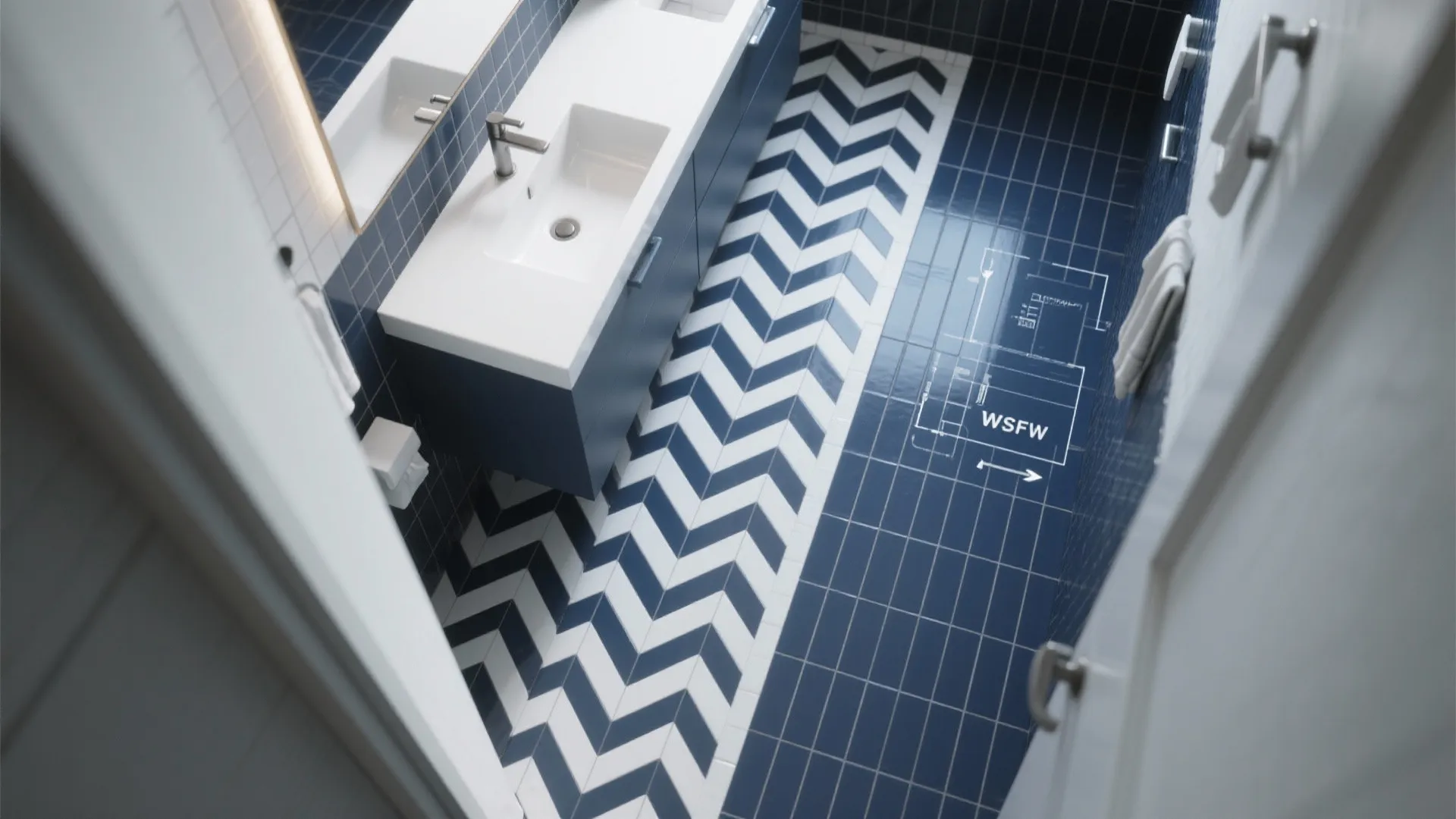 3. Navy Tile Patterns for Added Depth