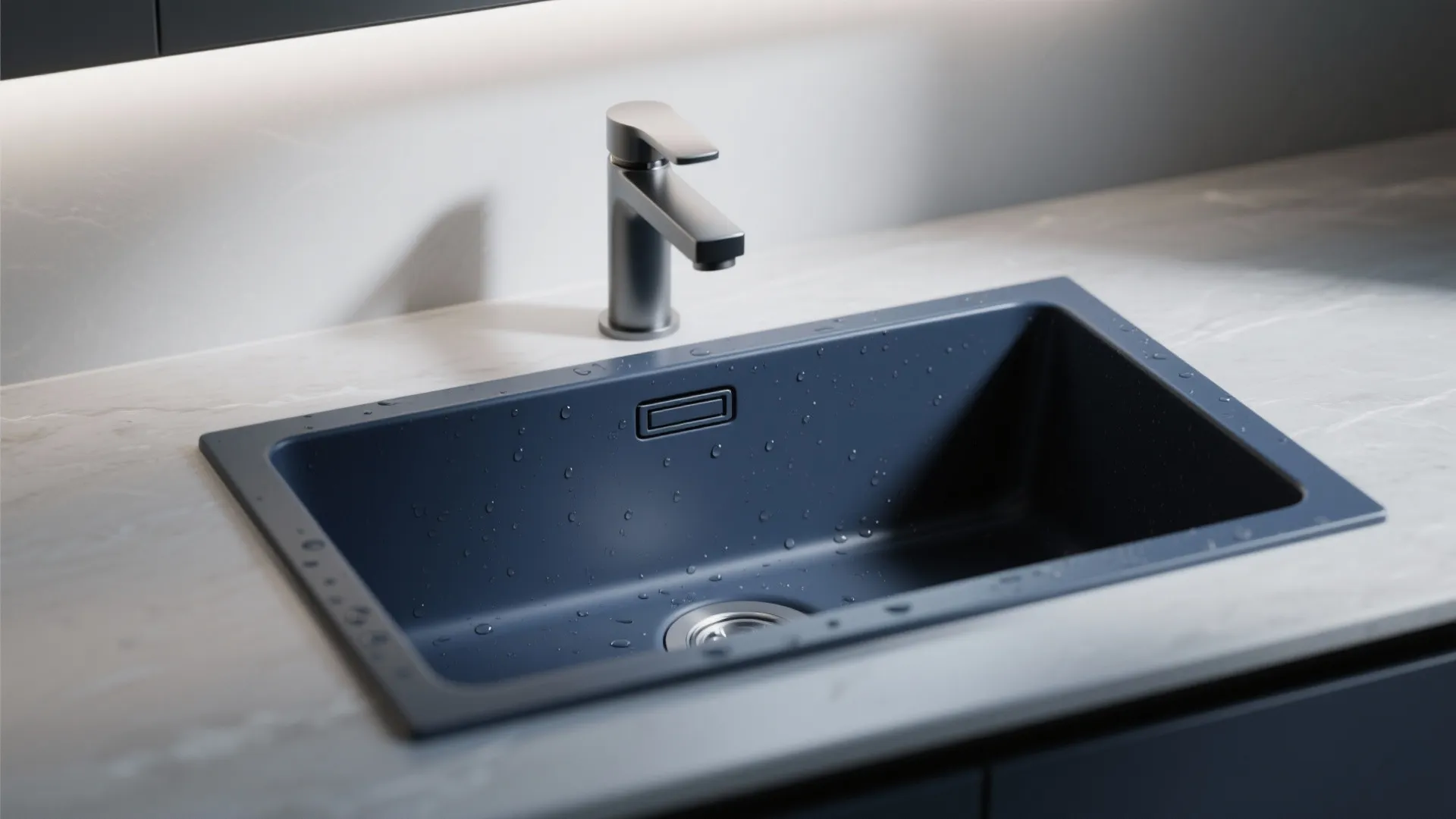 2. Modern Pop: Matte Navy Undermount