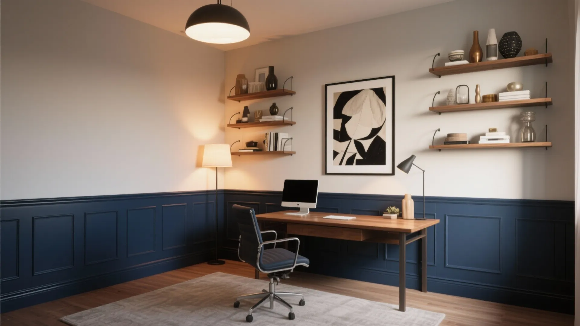 2. Painted Wainscoting for a Bold Statement