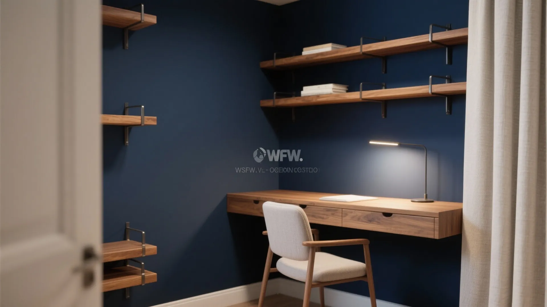 Moody Accent + Warm Wood