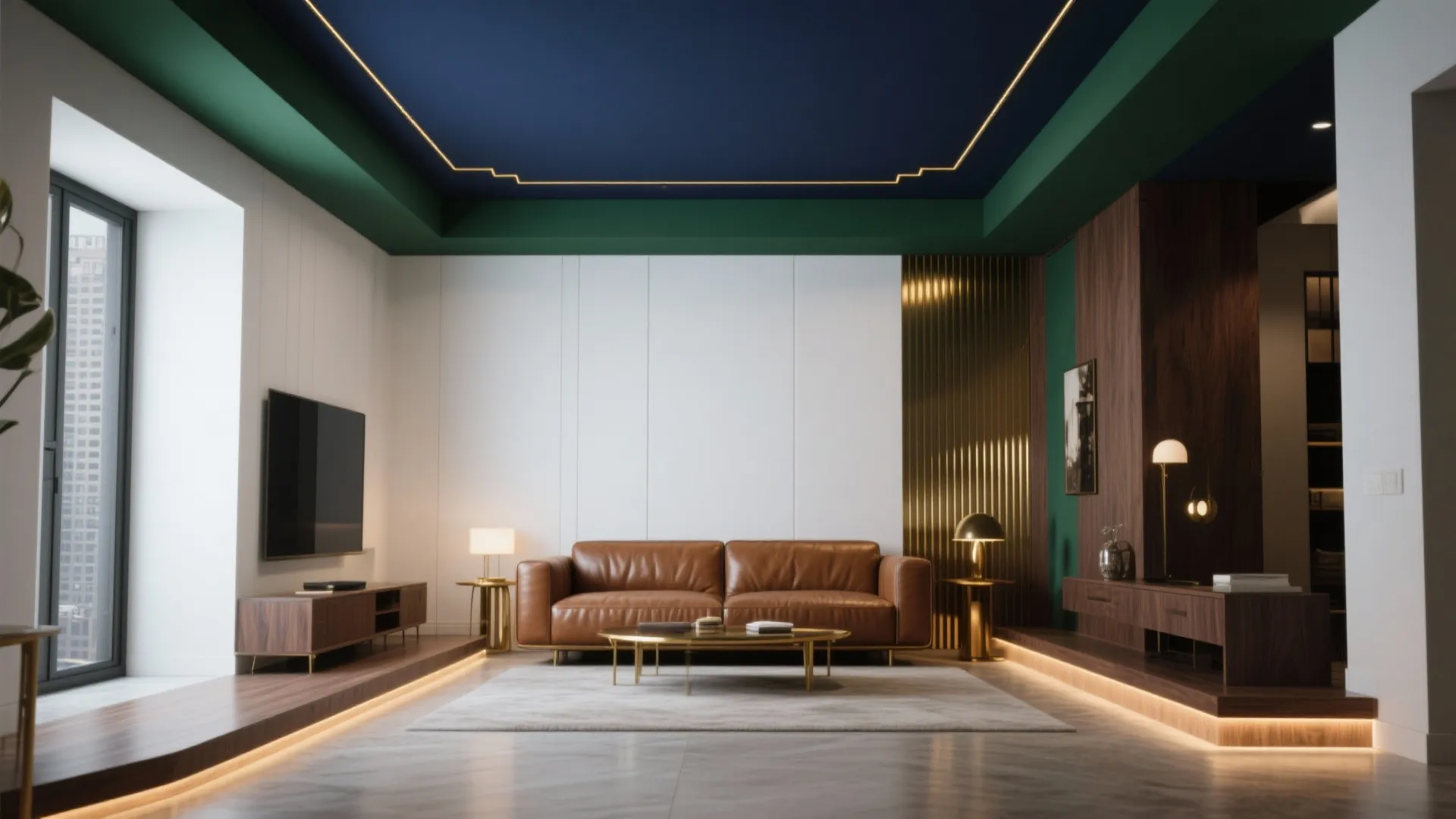 Navy (or Forest) + Crisp White with Metallic Detail