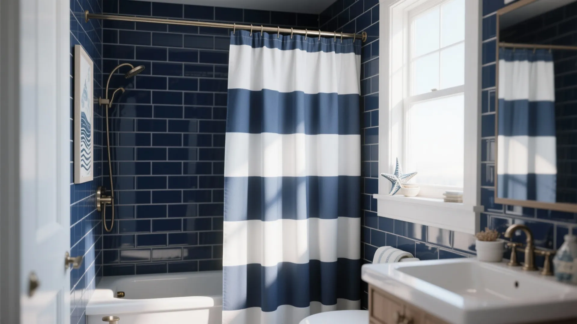 2. Navy-and-White Color Scheme