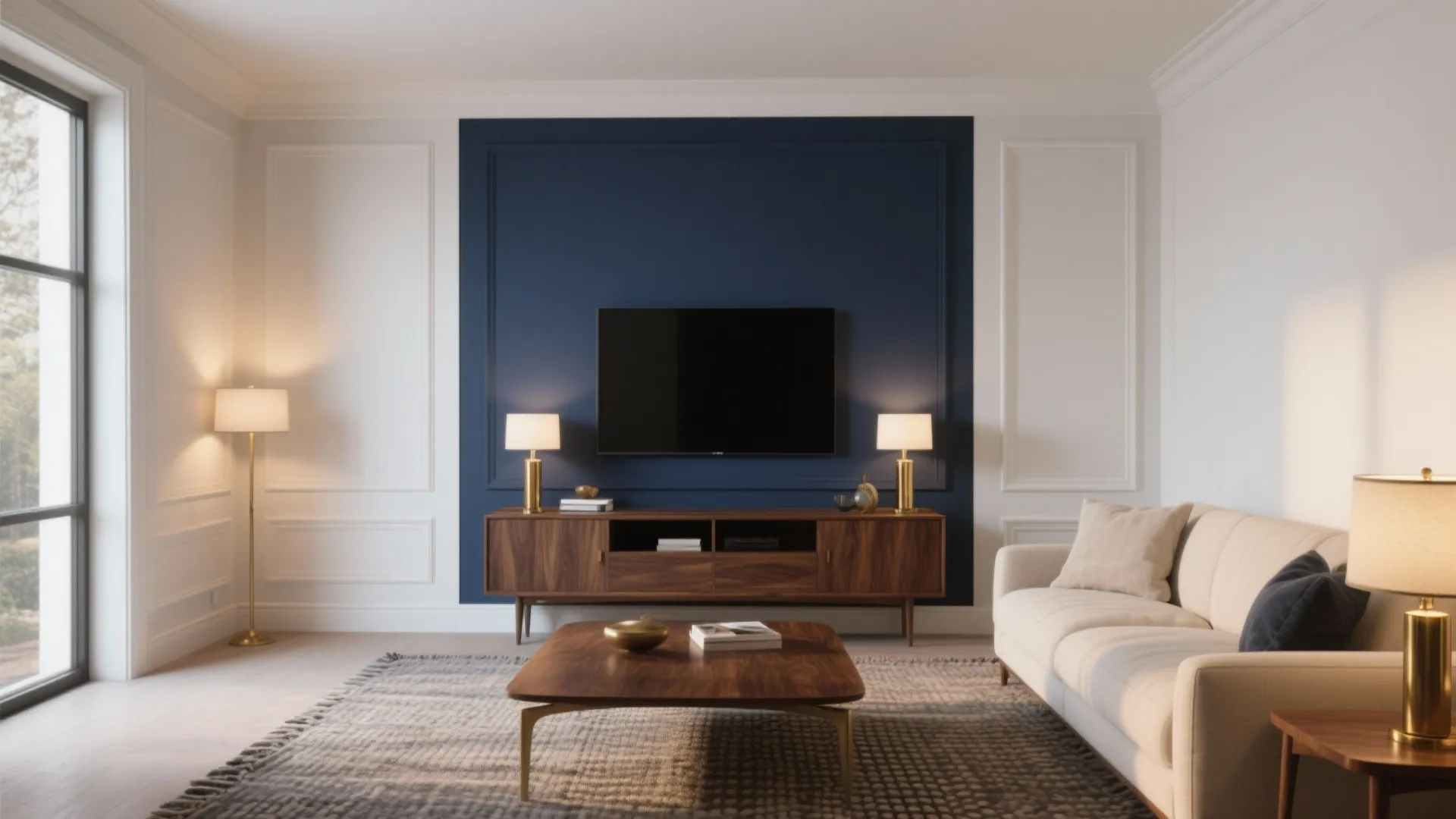 Navy Contrast with Cozy Whites