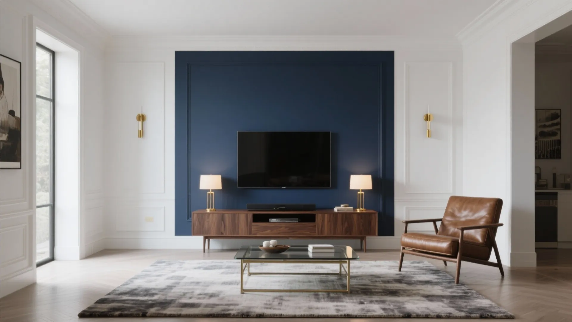 Navy Blue + Crisp White: Classic Contrast, Modern Lines