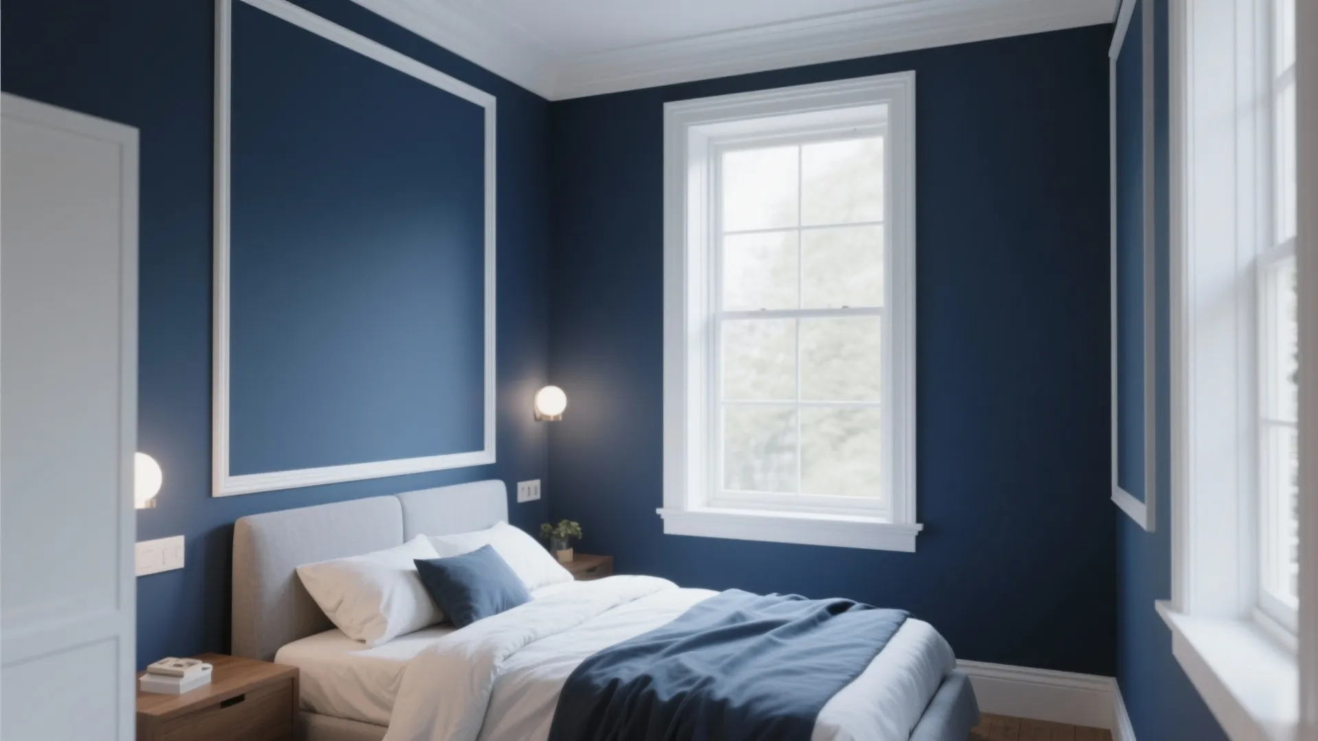 4. White Trim for Crisp Contrast