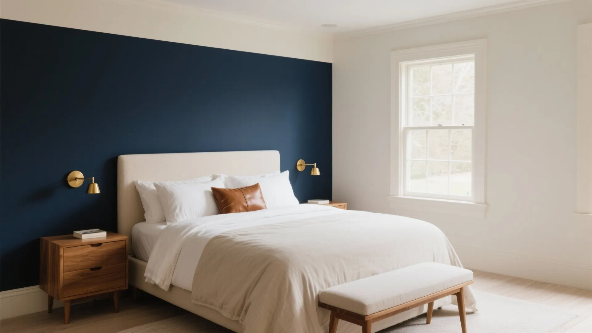 Moody Navy with Cozy Wood Tones