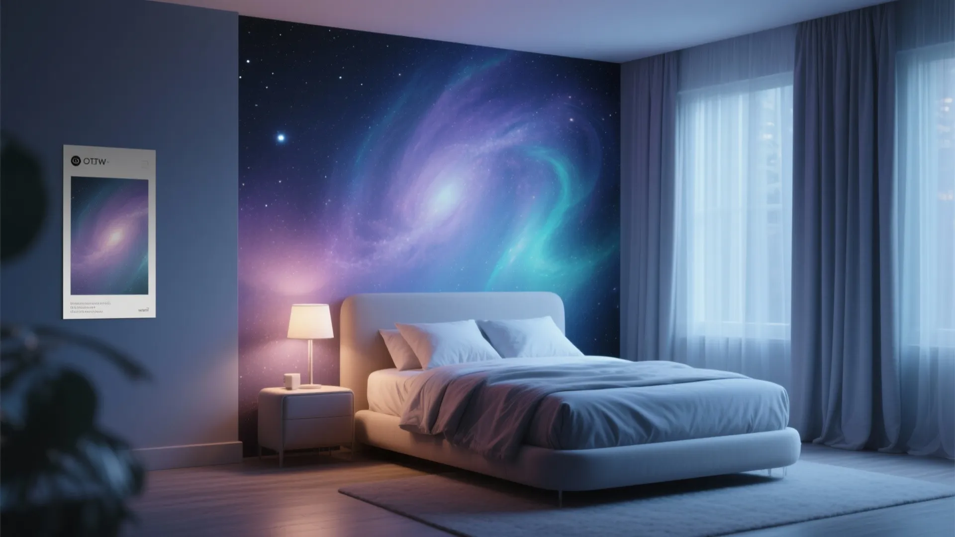 2. Nebula gradient wall mural