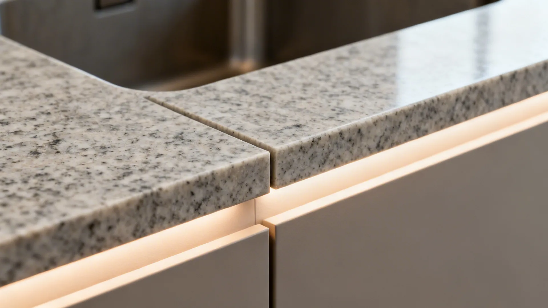 Idea 3: Slim-Profile Granite With Floating Edge Details
