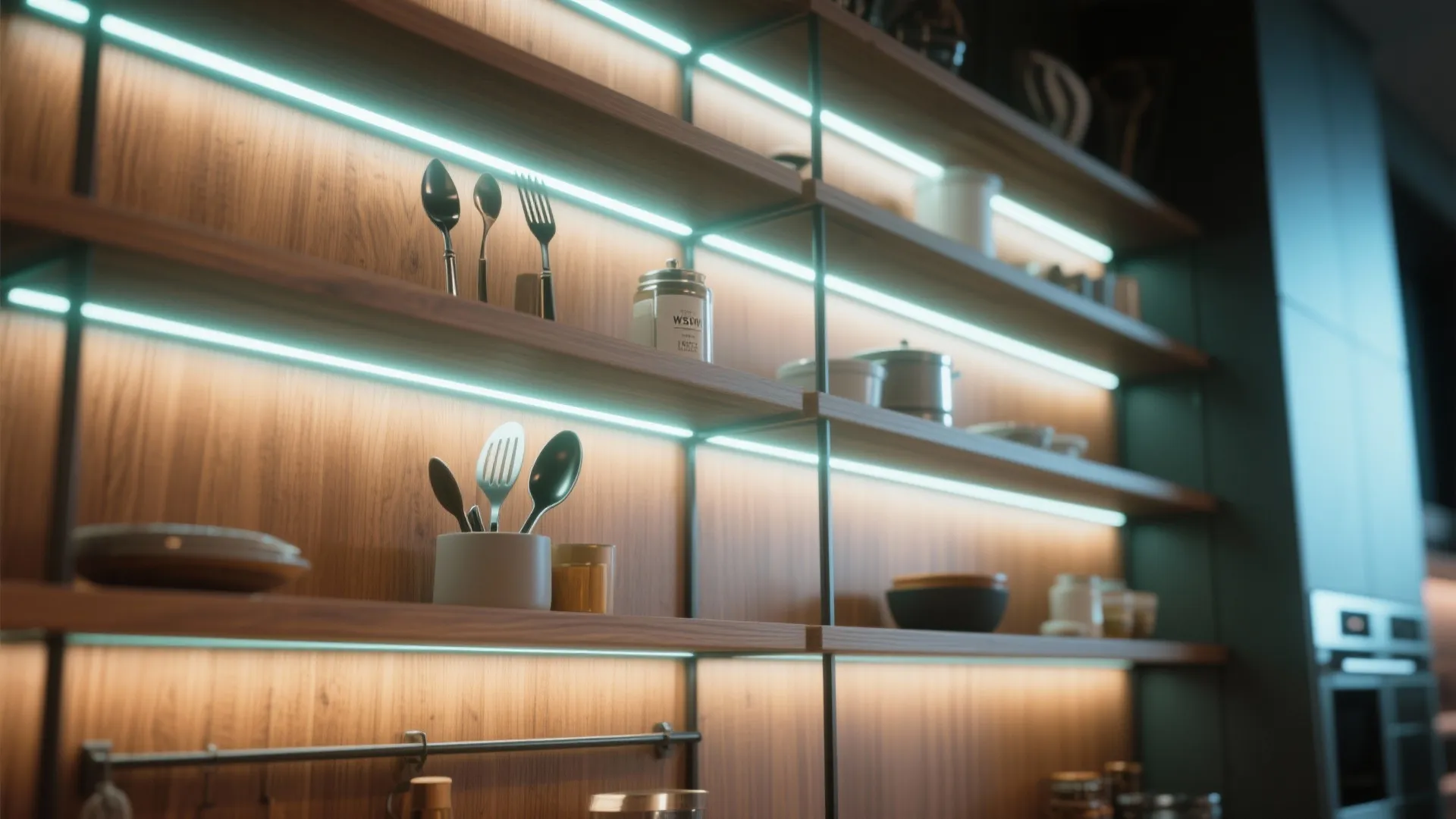 4. Behind Shelves — Layered Depth and Color