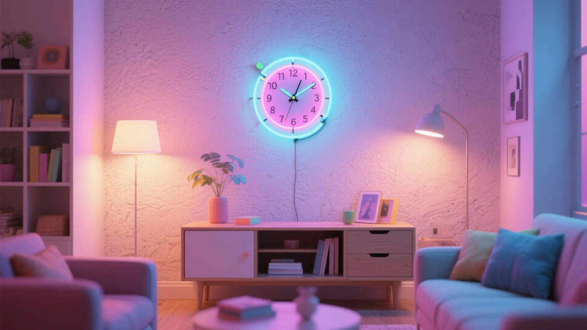 2. Neon Accent Timepiece