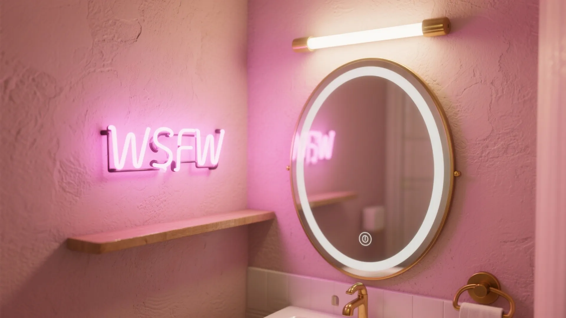 Statement Mirrors and Neon Accents