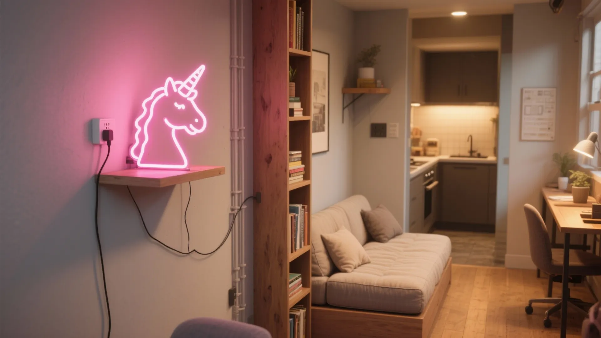 5 Neon Wall Light Ideas for Small Spaces: Creative plug-in neon wall light inspirations to brighten tiny rooms with big personality