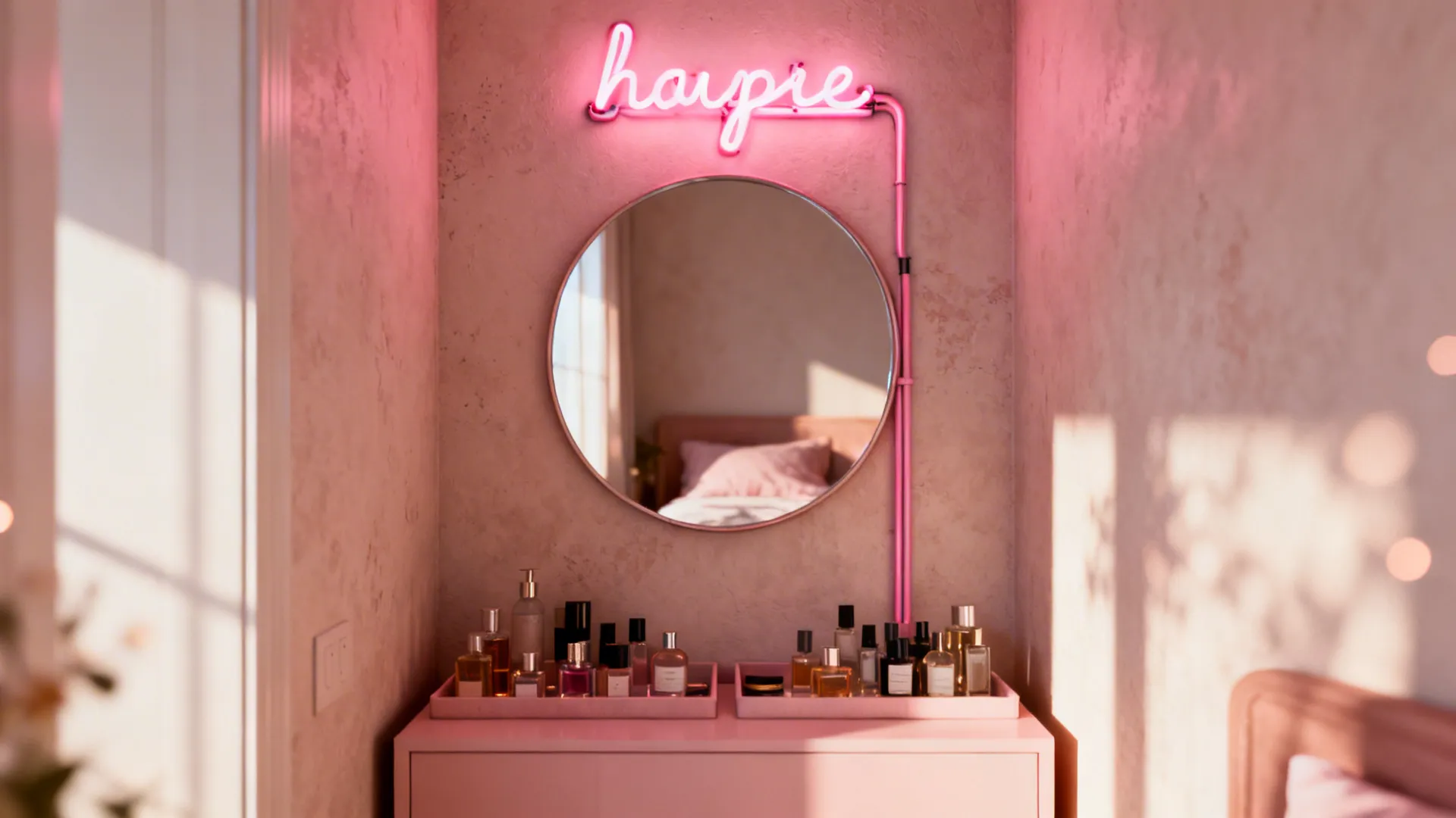 3. Playful neon or script signage