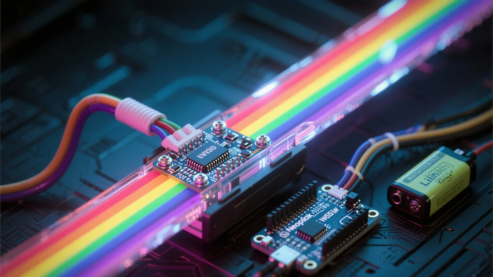 2. Neopixel Addressable Build — For color effects and smooth swings