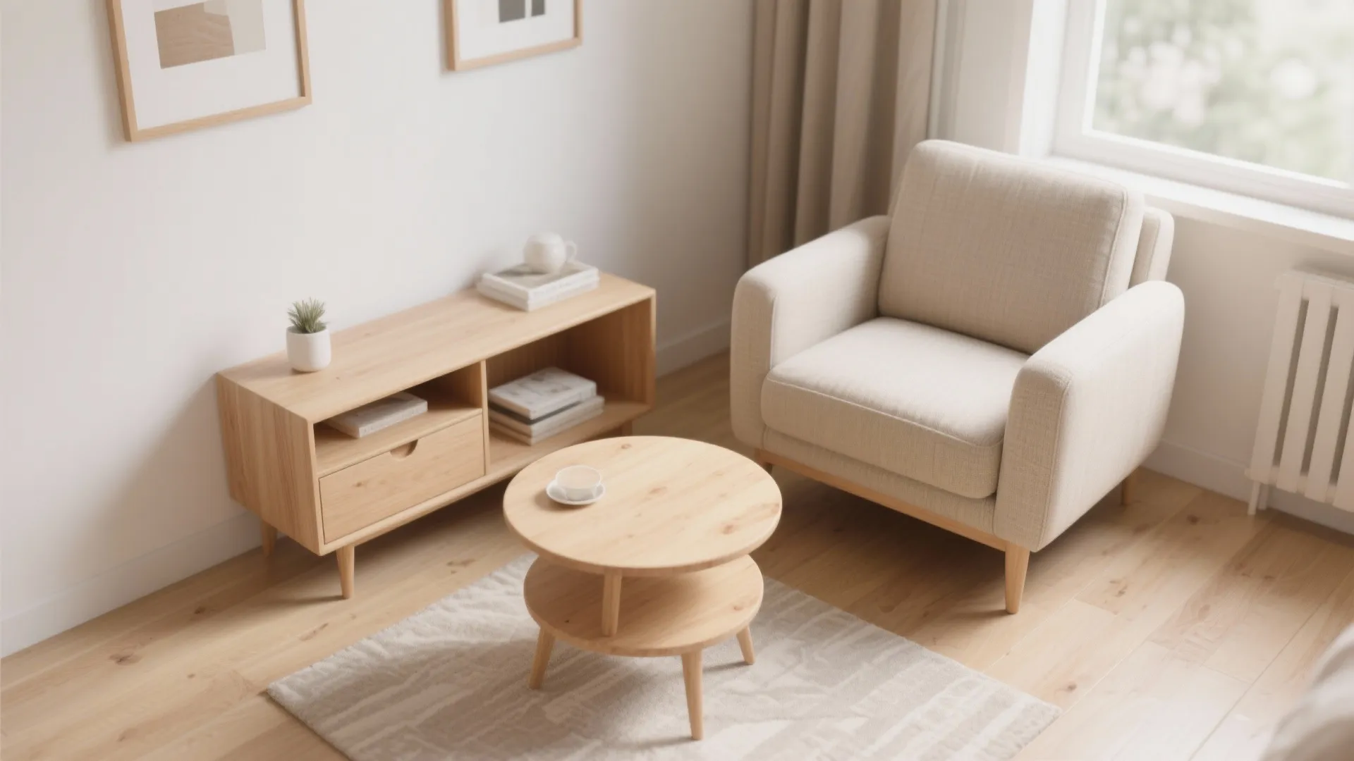 Nested Side Tables Over a Single Large One