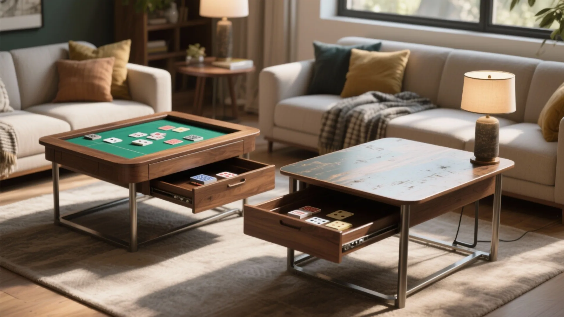 2. Nested game tables (stackable twins)