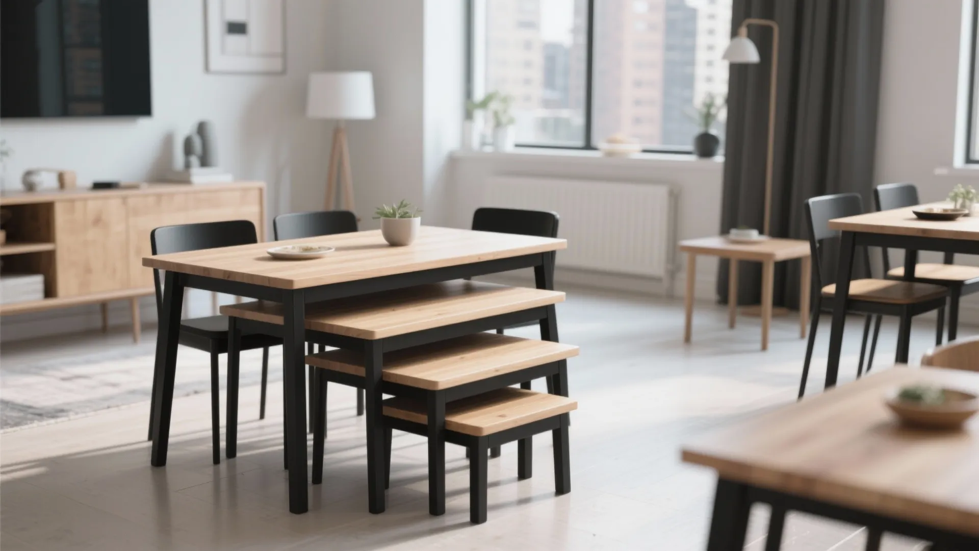 Nesting dining tables