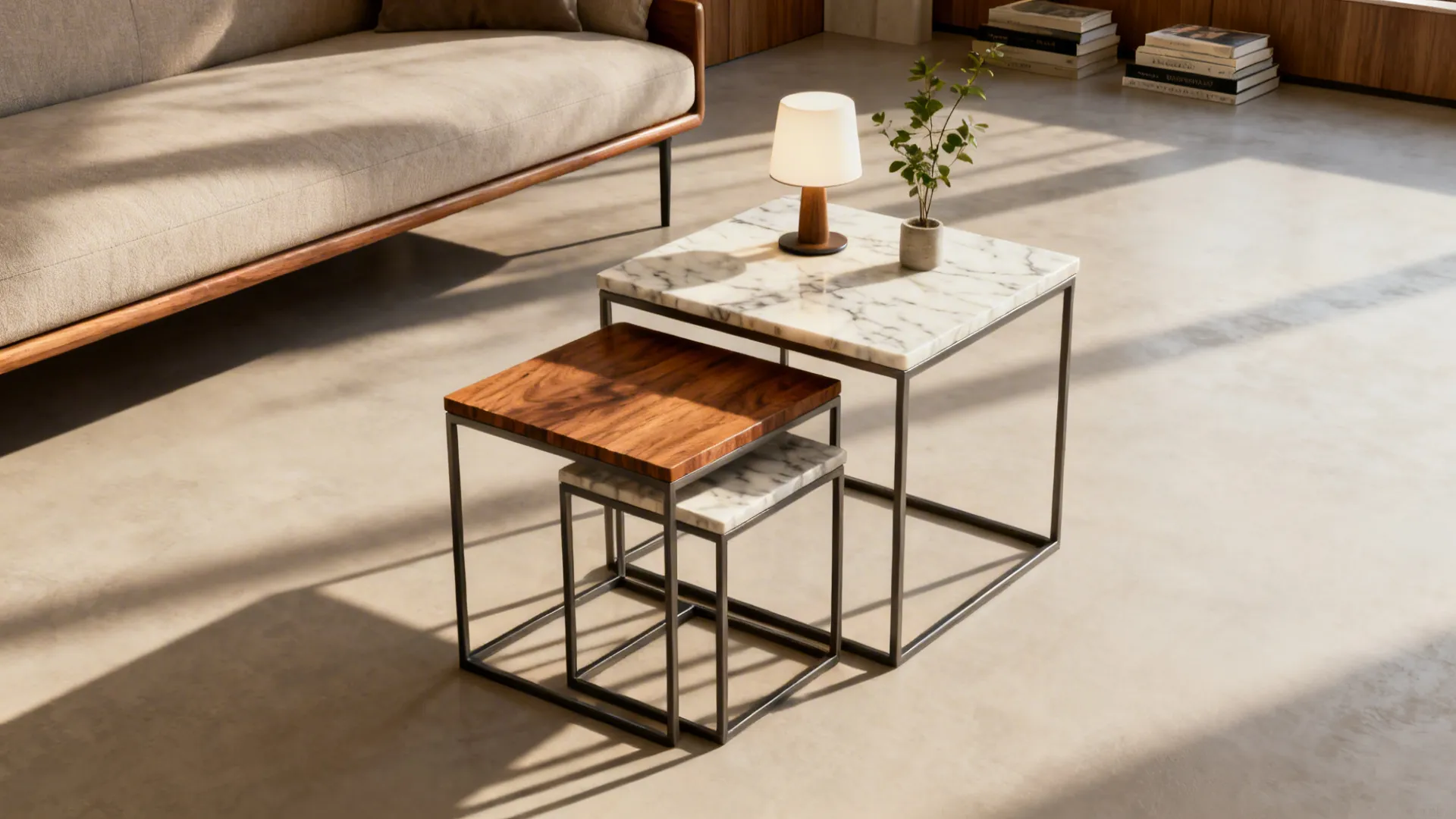Nesting End Tables: 5 Small-Space Living Room Ideas