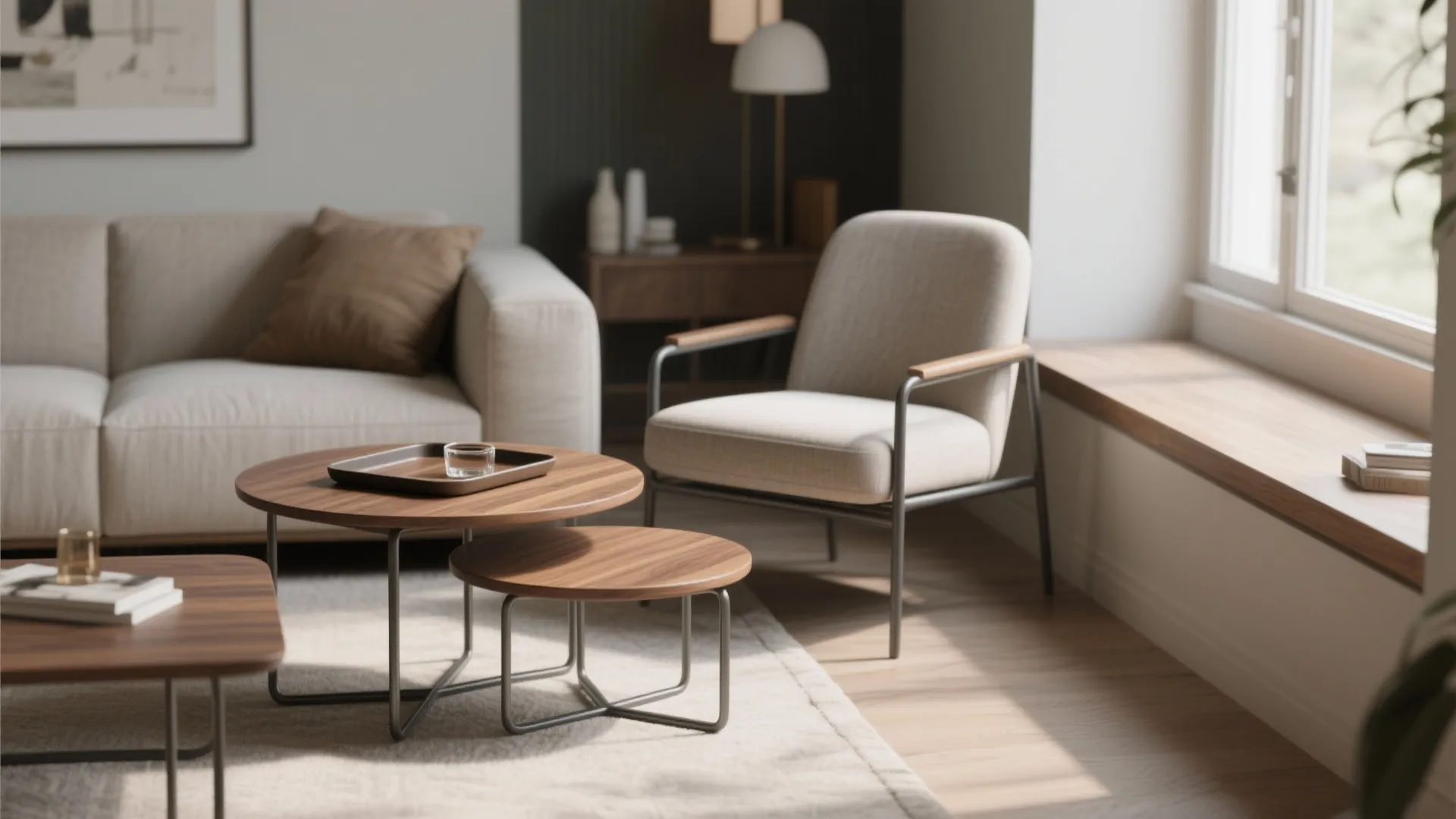 2) Nesting Tables as a Flexible Drinks Station