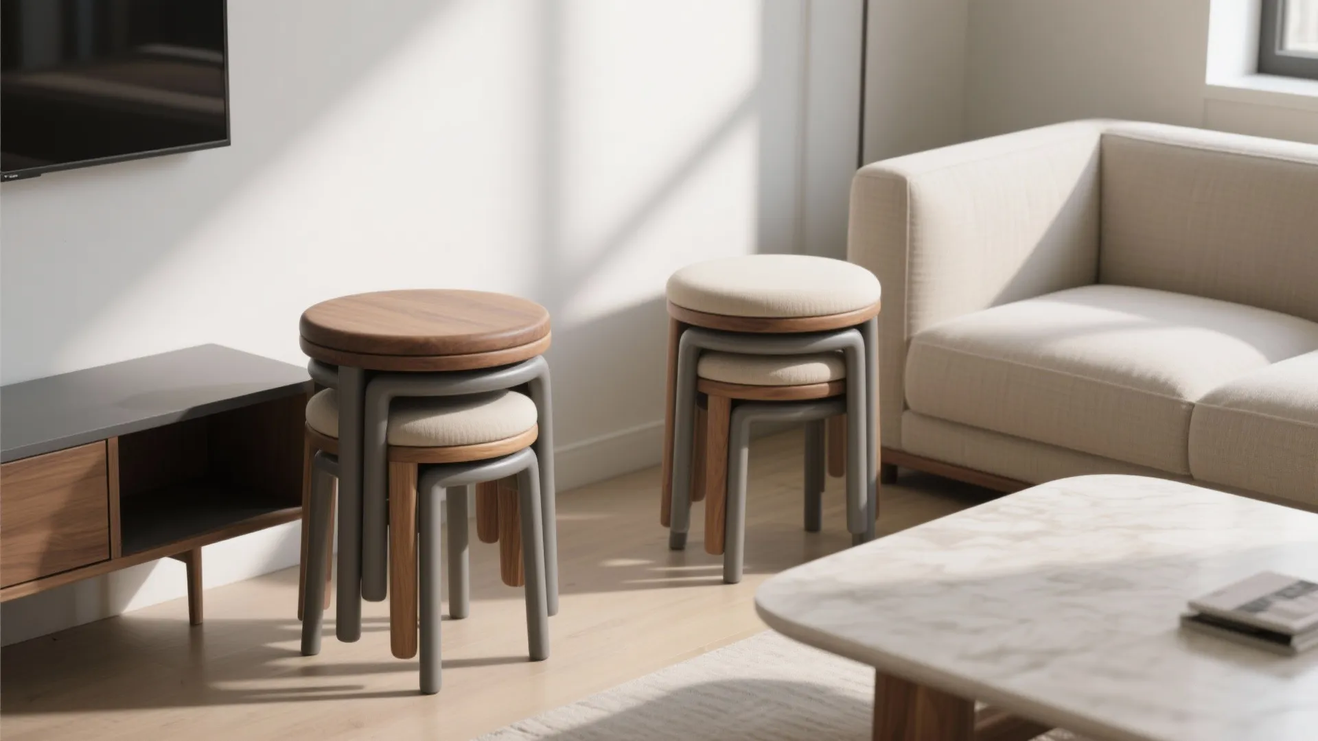 2. Nesting Stools for Flexible Seating