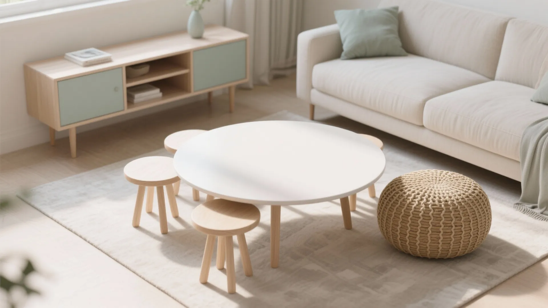 Nesting stools, poufs, and stackable seats