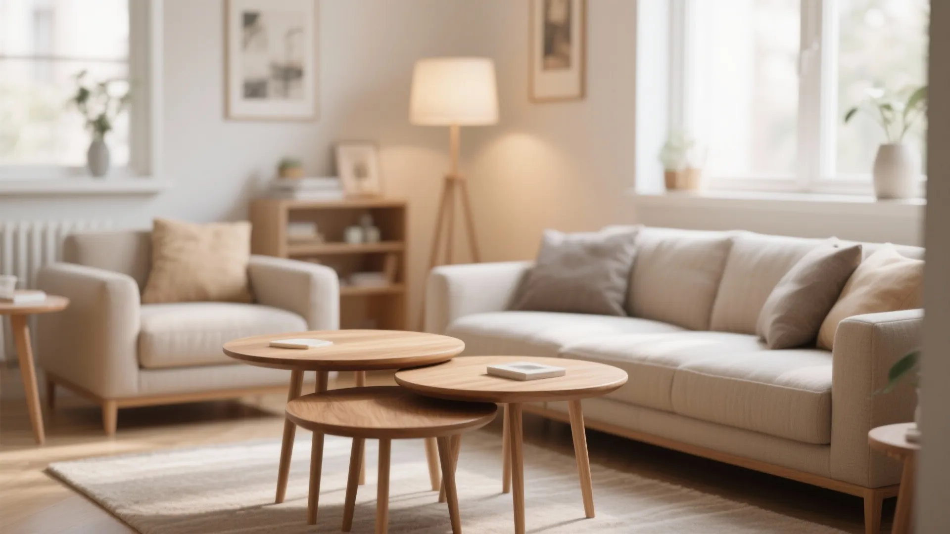 7. Wood-Topped Nesting Tables