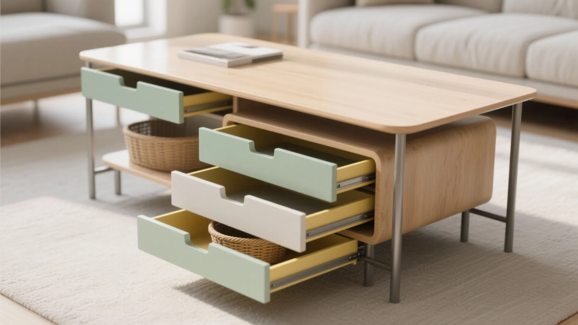 2. Nesting tables with hidden storage