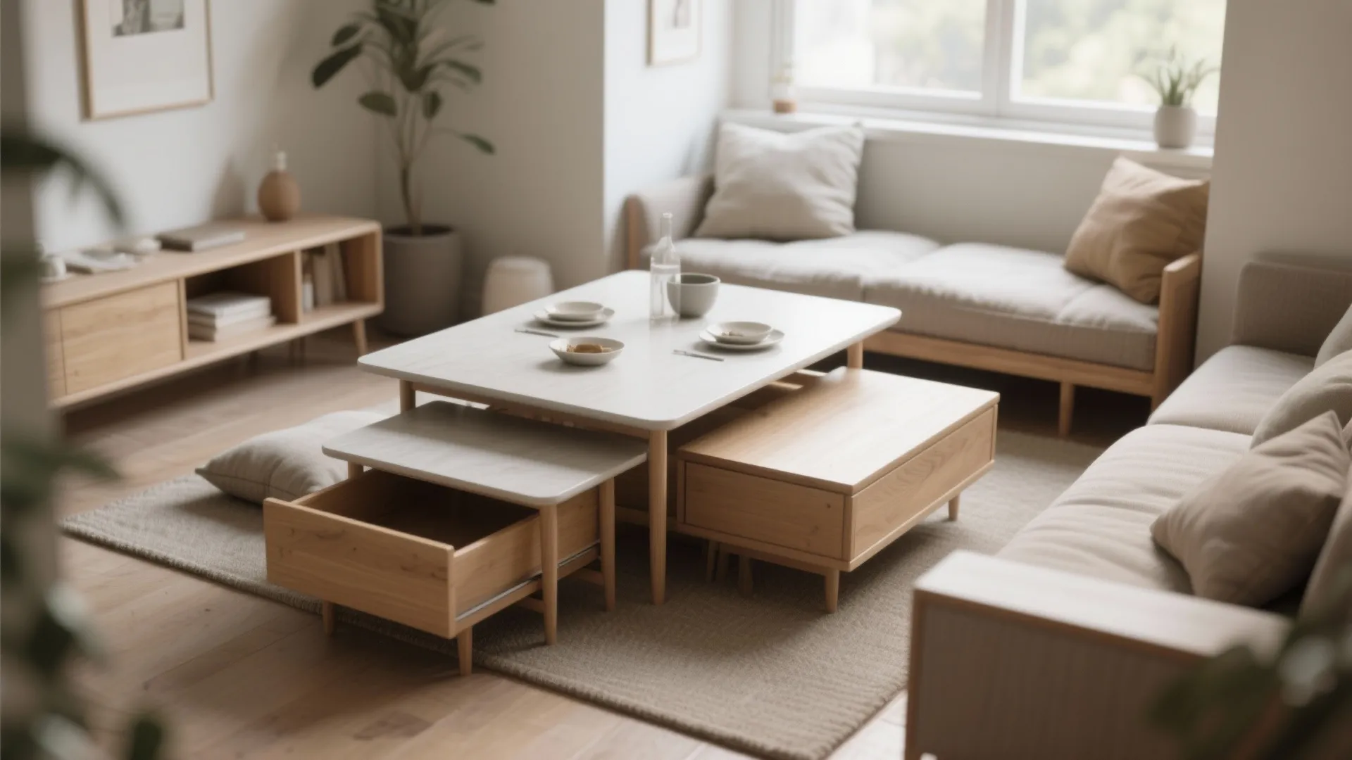 5. Nesting and stackable tables for multi-use